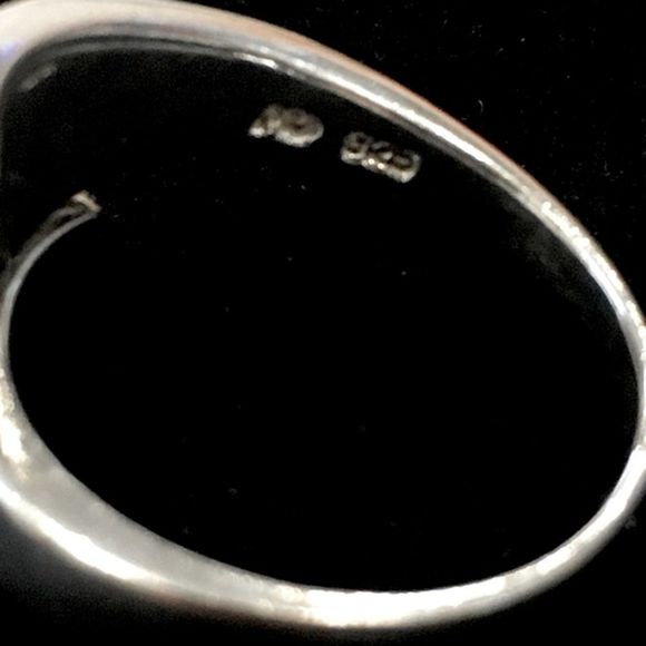 Genuine Sterling Silver Abalone Bypass Ring Sz 7.5 - Picture 6 of 15